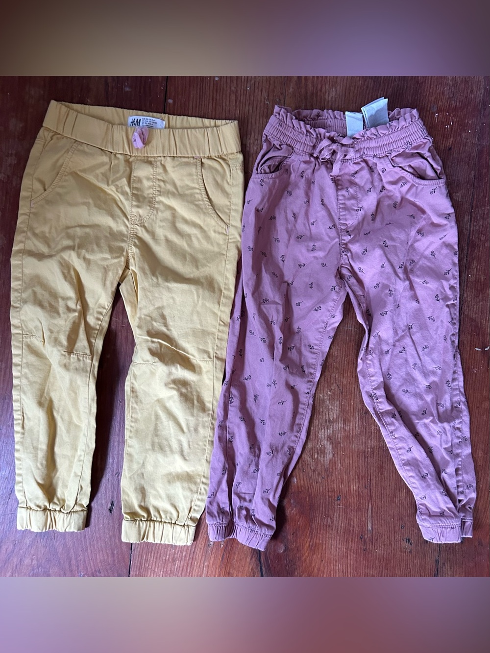 H&M Kids Jogger Pants Set - Yellow and Mauve